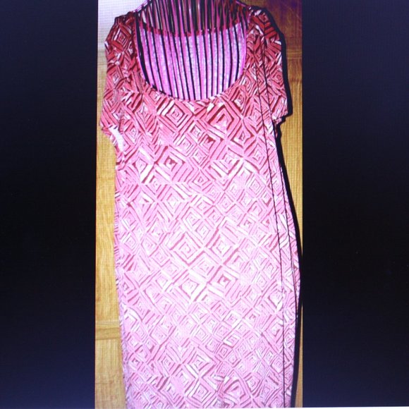 White Stag Women's Dress & Jacket Maroon Print Sz 1X 18/20 - Picture 6 of 6